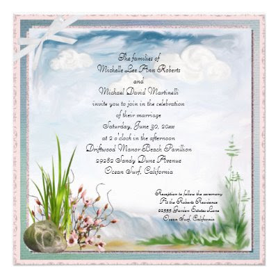 Beach Dune Romance Square Wedding Invitation