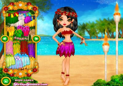 Hawaiian Girl Dress Up Game