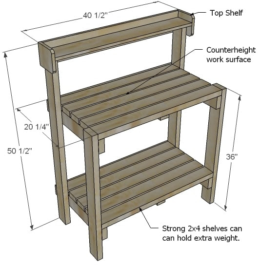 Ana White | Simple Potting Bench - DIY Projects