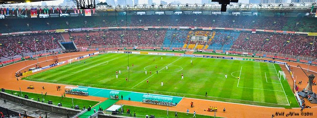 GBK Stadium field: view from the tribune (sector 24 ...
