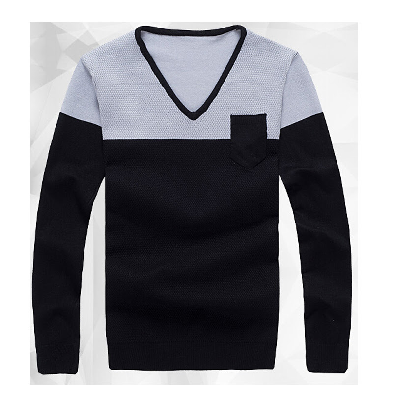 Casual Men Sweater V Neck For Winter Mens Famous Brand