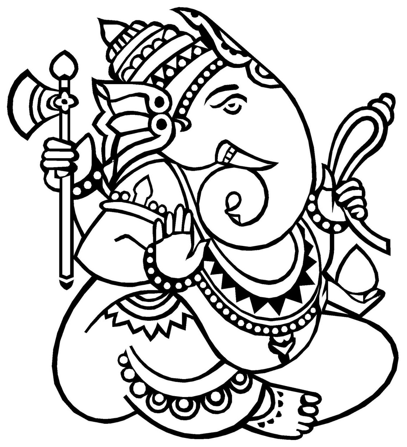 Simple Pencil Sketch Of Ganesha