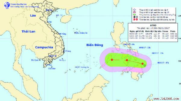 Biển Đông chuẩn bị đón áp thấp nhiệt đới
