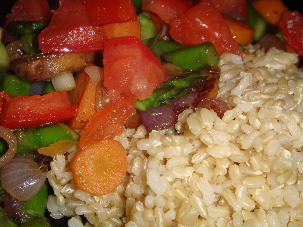 Vegetable Stir Fry with Massa Rice