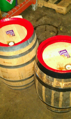Oak beer barrels
