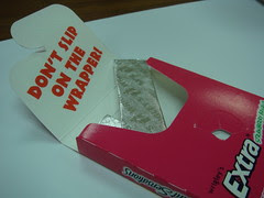 Don't slip on the wrapper!