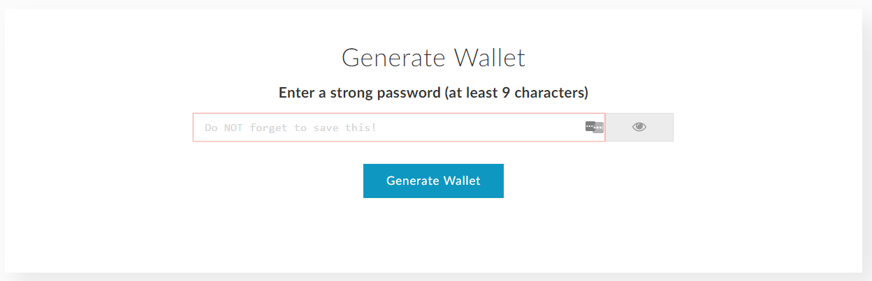 generate online keystore file Navigate to MyEtherWallet