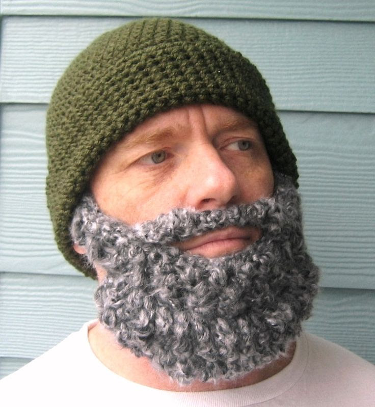 with  pattern Beards beanie beard hat