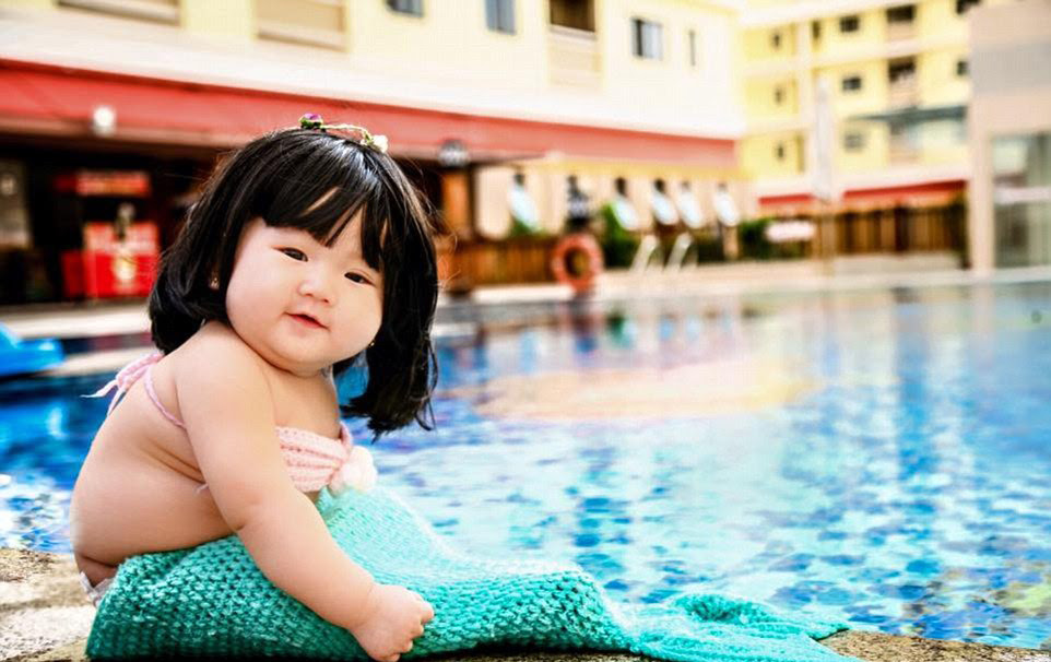 かわいい 生後5ヶ月のぽっちゃり赤ちゃんが人魚に変身 中国網 日本語