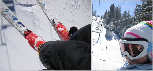 ski boots collage
