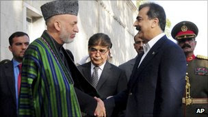 President Karzai meets Pakistan PM Gilani