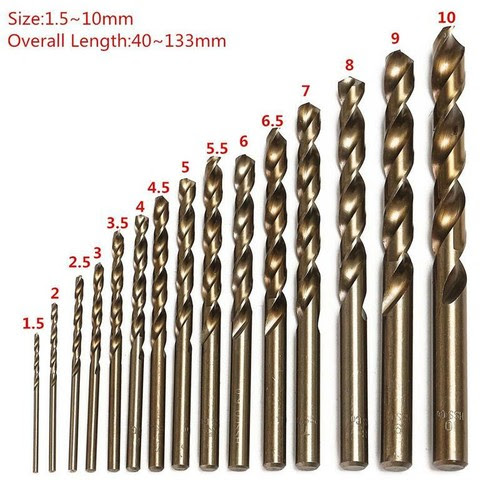Business Industrie 15pcs Cobalt Bohrer Holzbearbeitung Hss Co