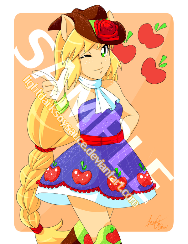 FA: MLP- AppleJack EG Version by LightDarkSoySauce on ...