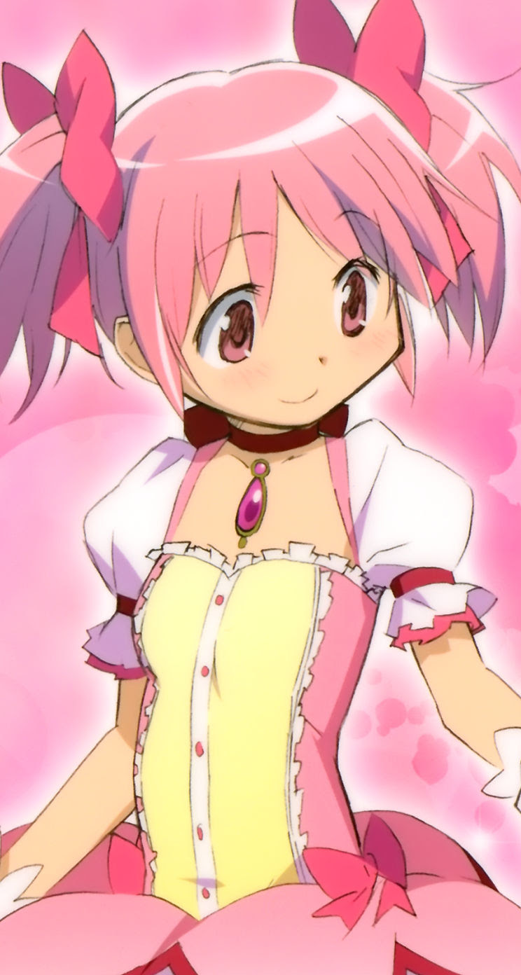 魔法少女まどか マギカ Iphone壁紙 画像 18 鹿目まどか Iphone5壁紙 744 1392 Ios7用 他 アニメ壁紙ネット Pc Android Iphone壁紙 画像