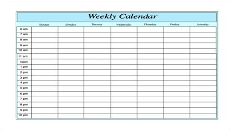 The blank weekly calendar printable is available in portrait or landscape. free 5 sample weekly calendar templates in pdf