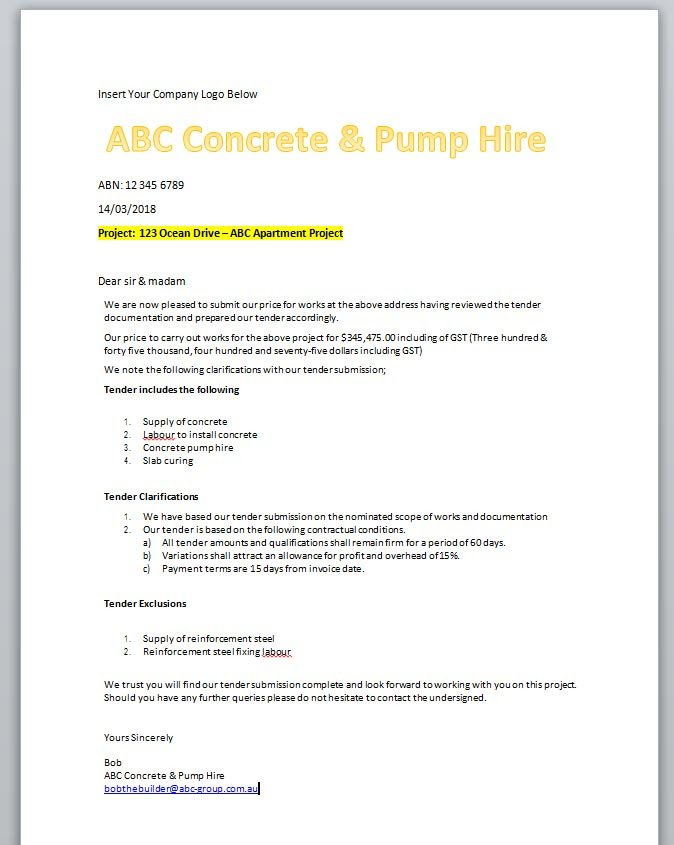 Concrete Estimate For Tradesmen Rapid Estimate