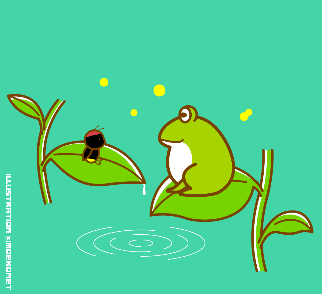 動物イラストno 118 蛍の季節がやって来た イラスト制作moekonet