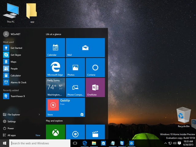 Review Windows 10 Build 10154 (Leaked)