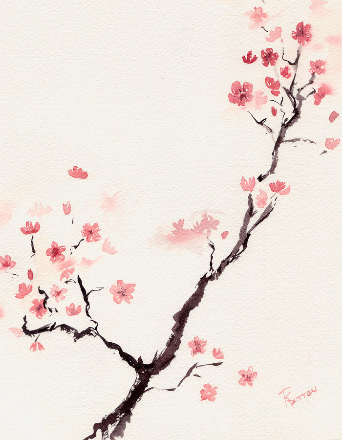 Cherry Blossom Drawing Wallpaper At Getdrawingscom Free For