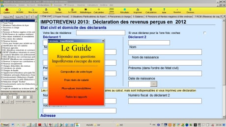 Capture d'écran ImpotRevenu