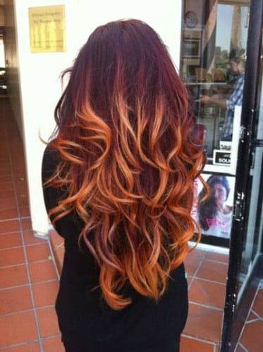 Auburn Ombre Hair Color-www.latest-hairstyles.com