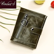 Sale Contact's 2020 New Short Soft Genuine Leather Women Wallets Purse Coin Purse Luxury Lady Anti Rfid Wallet Clutch bag Portomonee