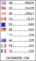 visitors by country counter