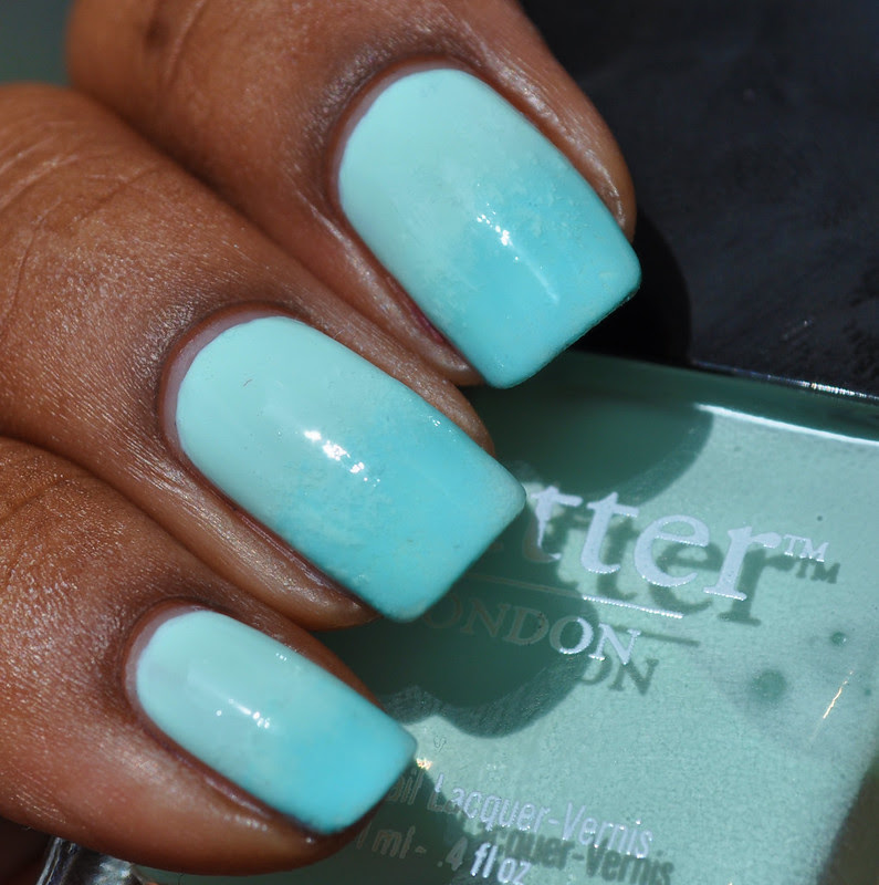 mint green nail polish gradient fiver base royal botanical gardens tips