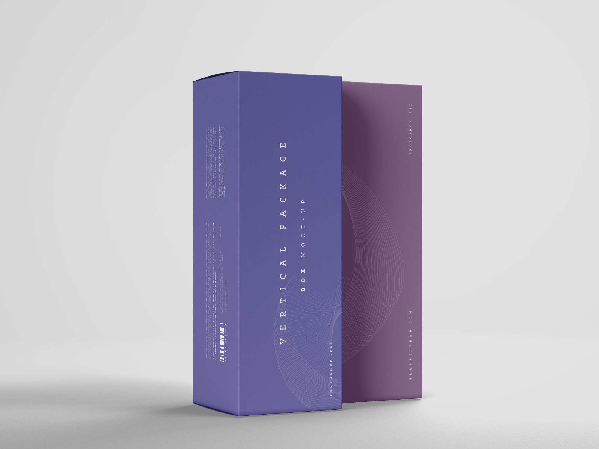 Download Vertical Package Box Mockup (PSD)