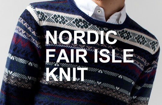 柄ニットで冬コーデ メンズおすすめノルディック フェアアイル柄ニット