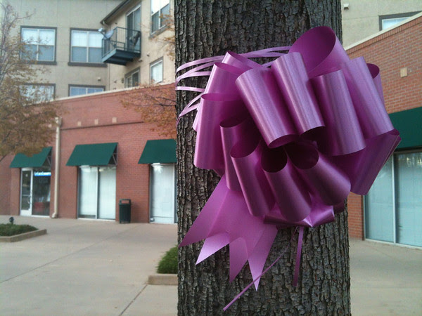 Tie a Pink Ribbon Round the Old Metro Tree