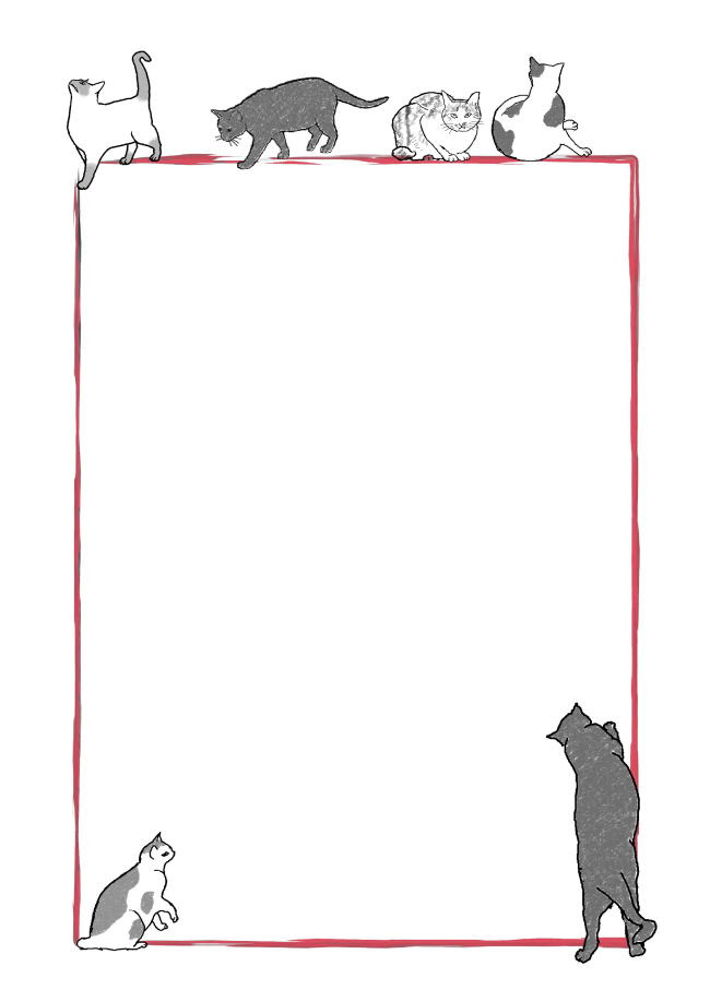 動物の便箋 無料テンプレート 猫 1 Template Million テンプレートミリオン