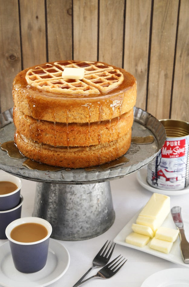 Maple Belgian Waffle Cake