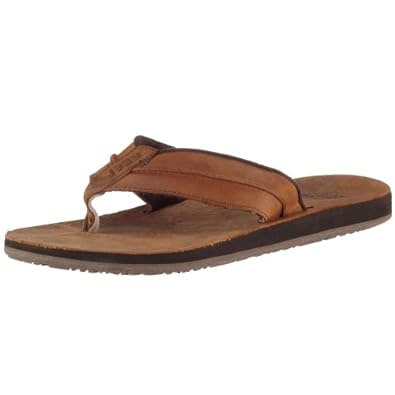 Amazon: Reef Men's Leather Marbea Thong Sandal: Shoes
