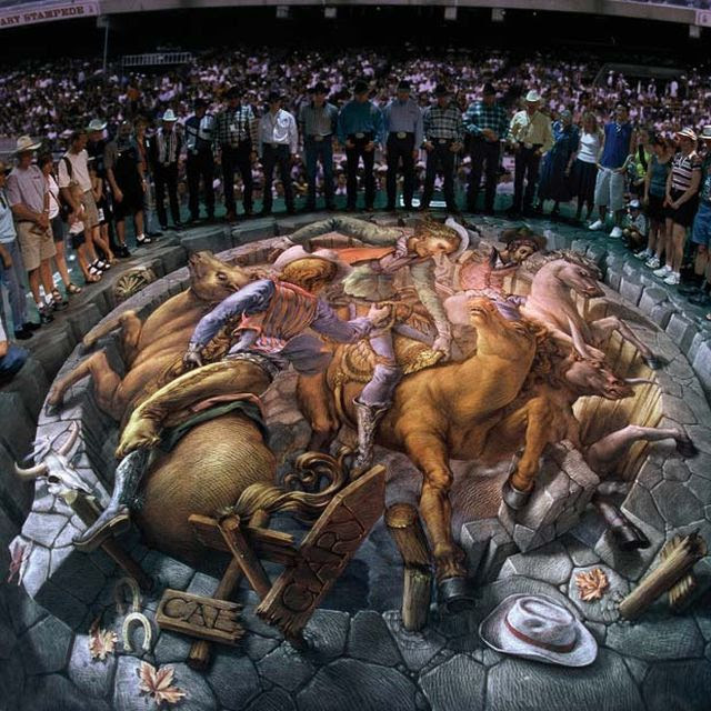 The amazing 3D chalk drawings of the street artist Kurt Wenners (12 pics)
