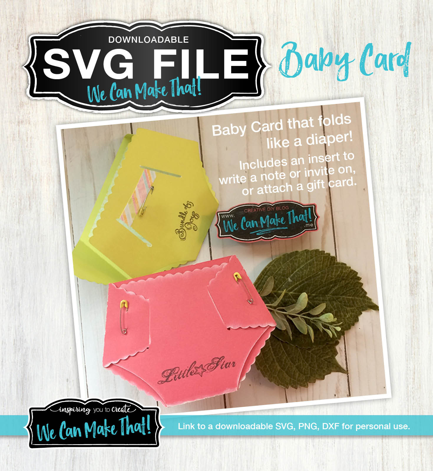 Download Diaper Baby Card Svg We Can Make That