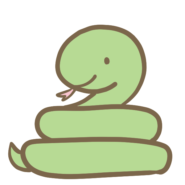 とぐろを巻くヘビのイラスト かわいいフリー素材が無料のイラストレイン