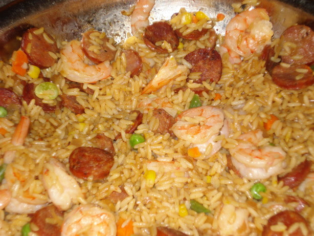 Shrimp And Sausage With Saffron Rice Recipe - Food.com