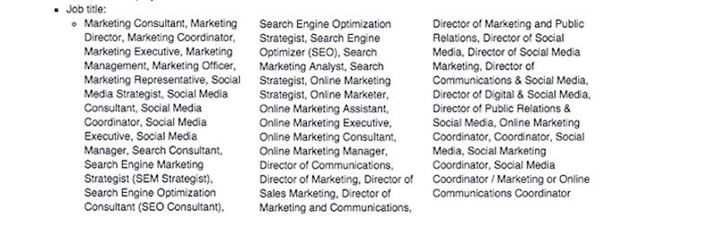 Job Titles
