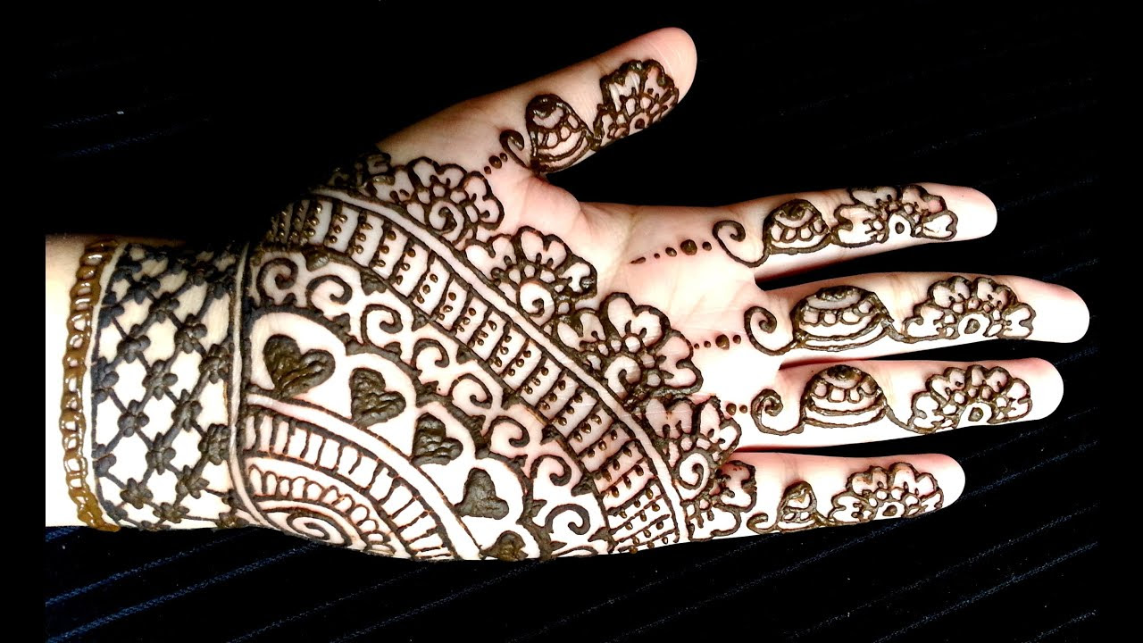 Simple Full Hand Eid Henna Easy and quick mehendi design Simple Full Hand Eid Henna Easy and quick mehendi design