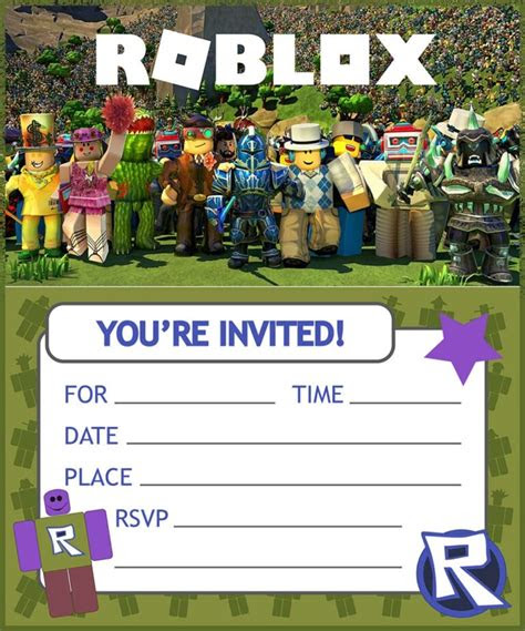Different treatment applies for the invitation and the hat templates that merely match with heavy card stock paper. free printable roblox birthday invitation template invitation world
