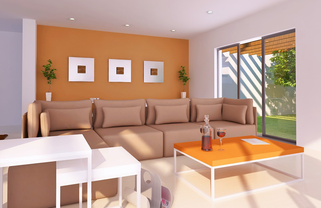 El color naranja en las paredes - Casa y Color
