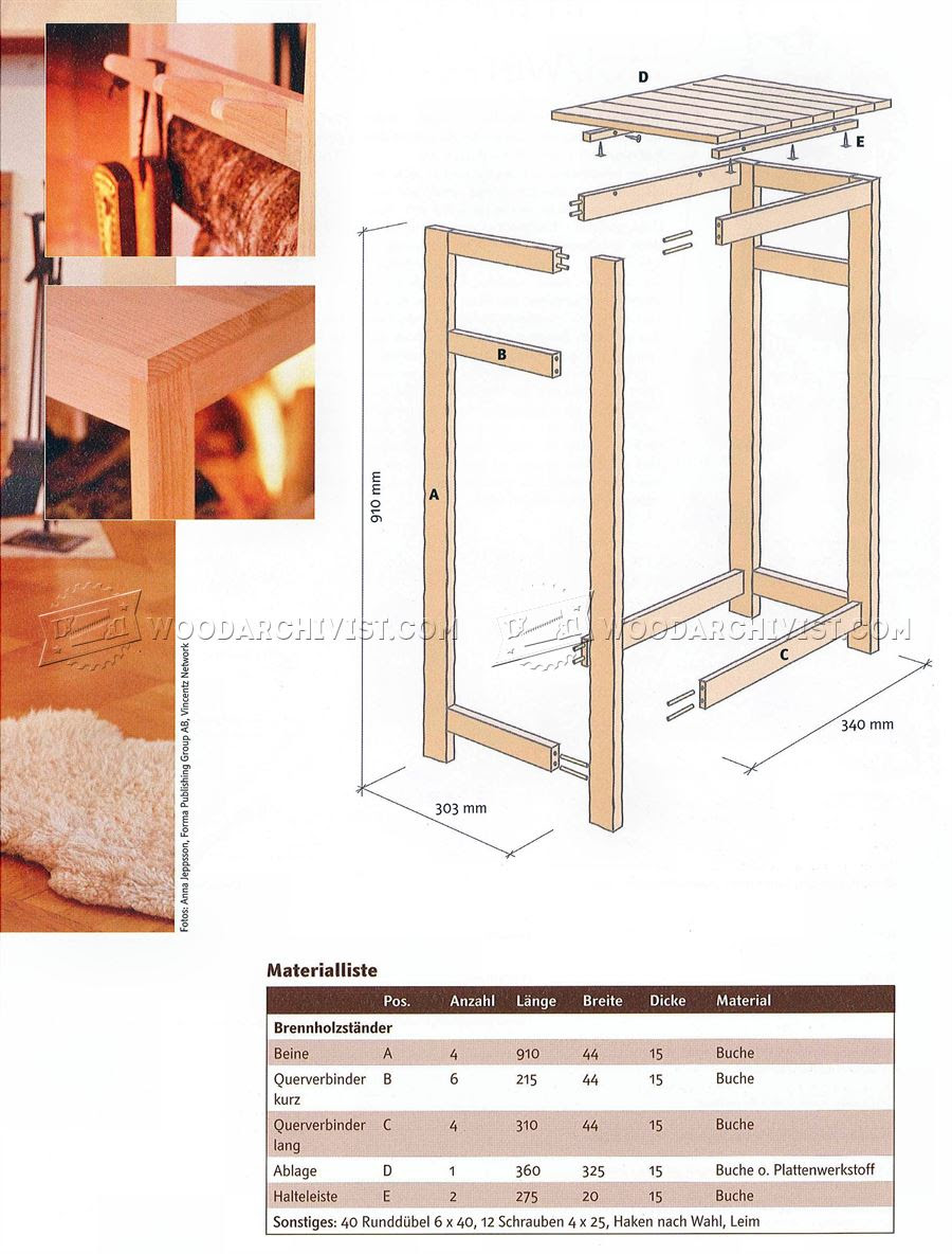 firewood rack plans • woodarchivist