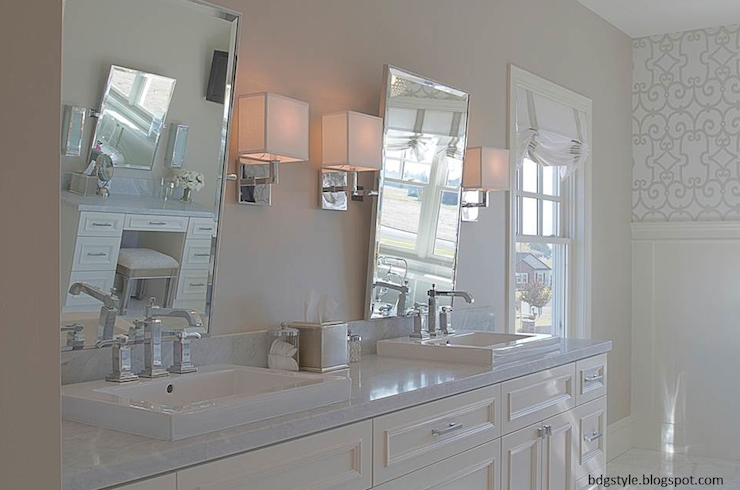 Rectangular Pivot Mirrors - Transitional - bathroom - Belmont