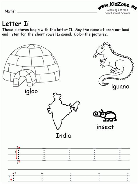  learning the letter i worksheets 99worksheets