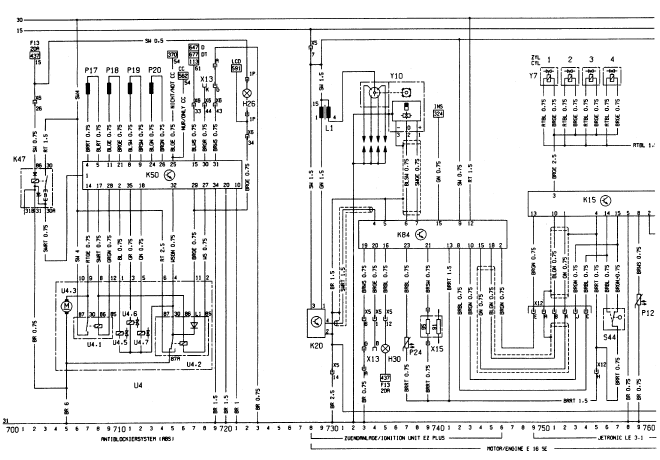 Wiring diagrams - Opel Corsa B 1993–2000 Service and Repair Manual