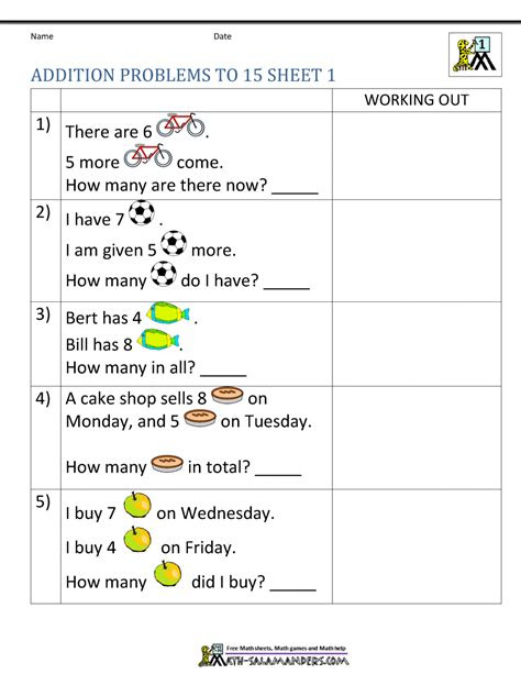 Simple word problems review all these concepts. addition word problem worksheet for grade 1 example worksheet solving