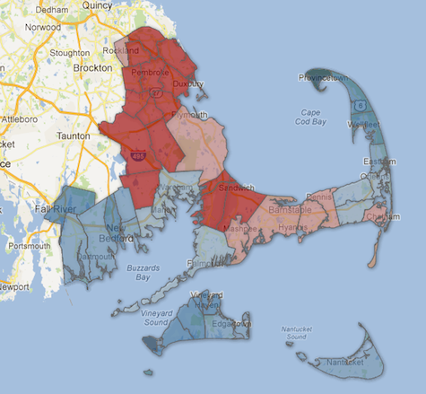 Chart: MA 9th Congressional District Map