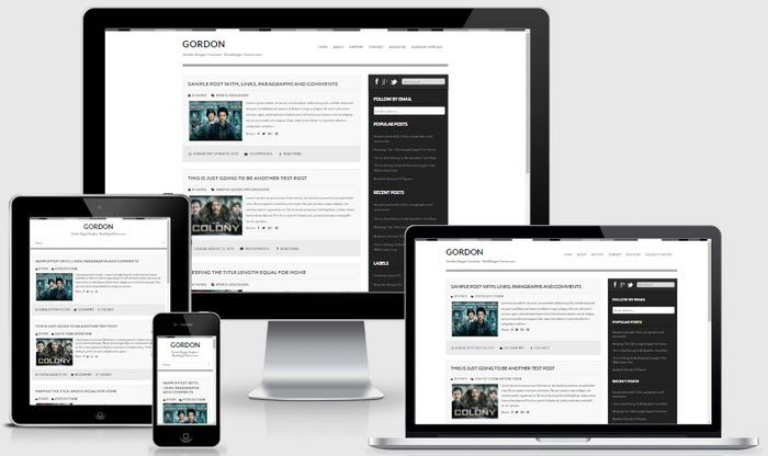 Responsive View - Gordon Blogger Template