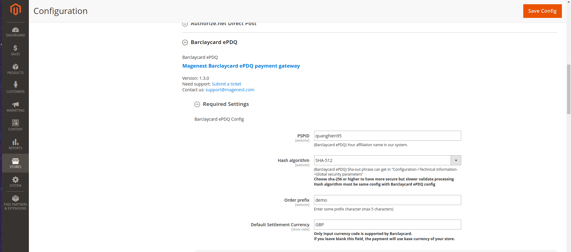 api 2 magento key generate Confluence  Documentation Payment  Guide SmartPay  User 2. Gateway Magenest  Barclaycard